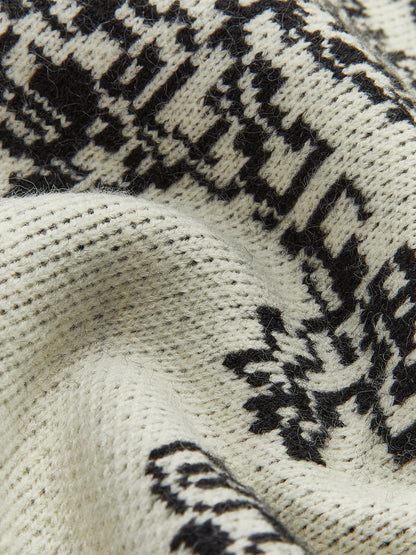 Vintage V Yaka Yumuşak Örgü Dış Giyim