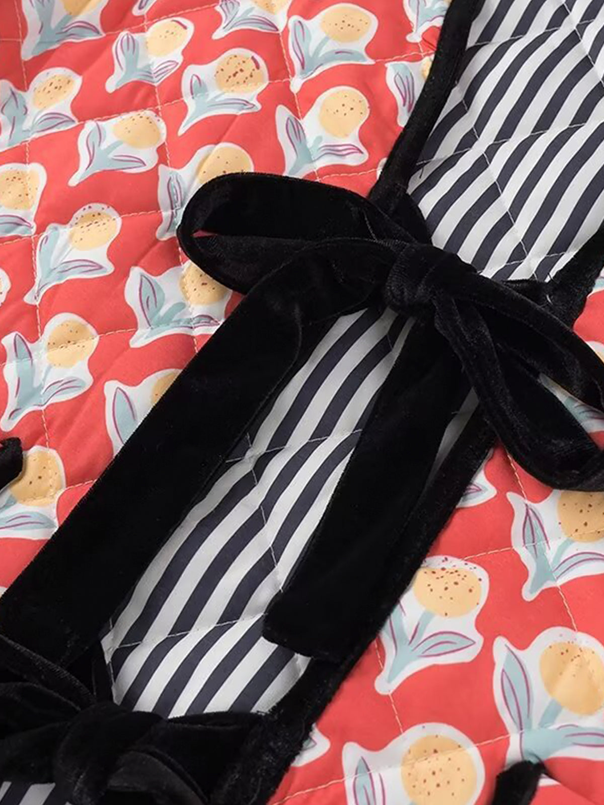 Kontrast Boru Bağcıklı Ceket