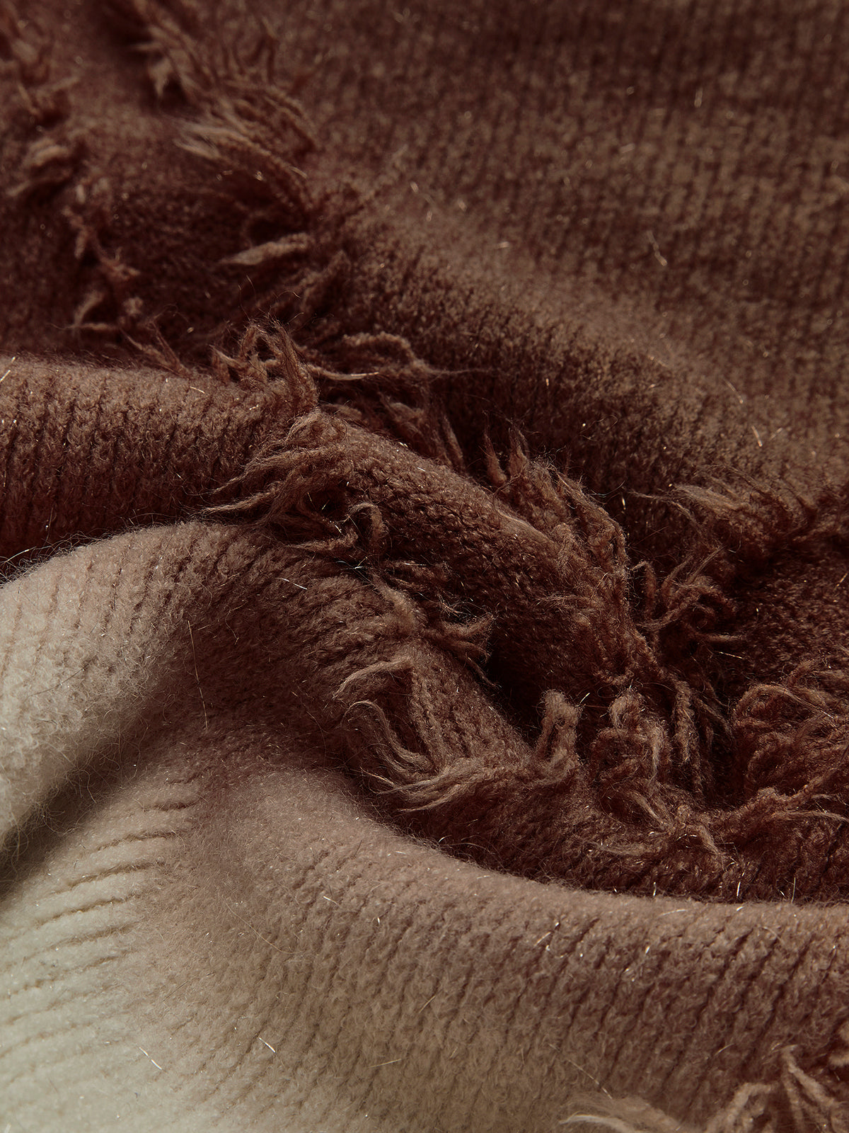 Ombre Püsküllü Kenarlı Kazak