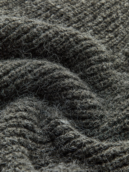 Kaburgalı Rahat Panelli Kardigan