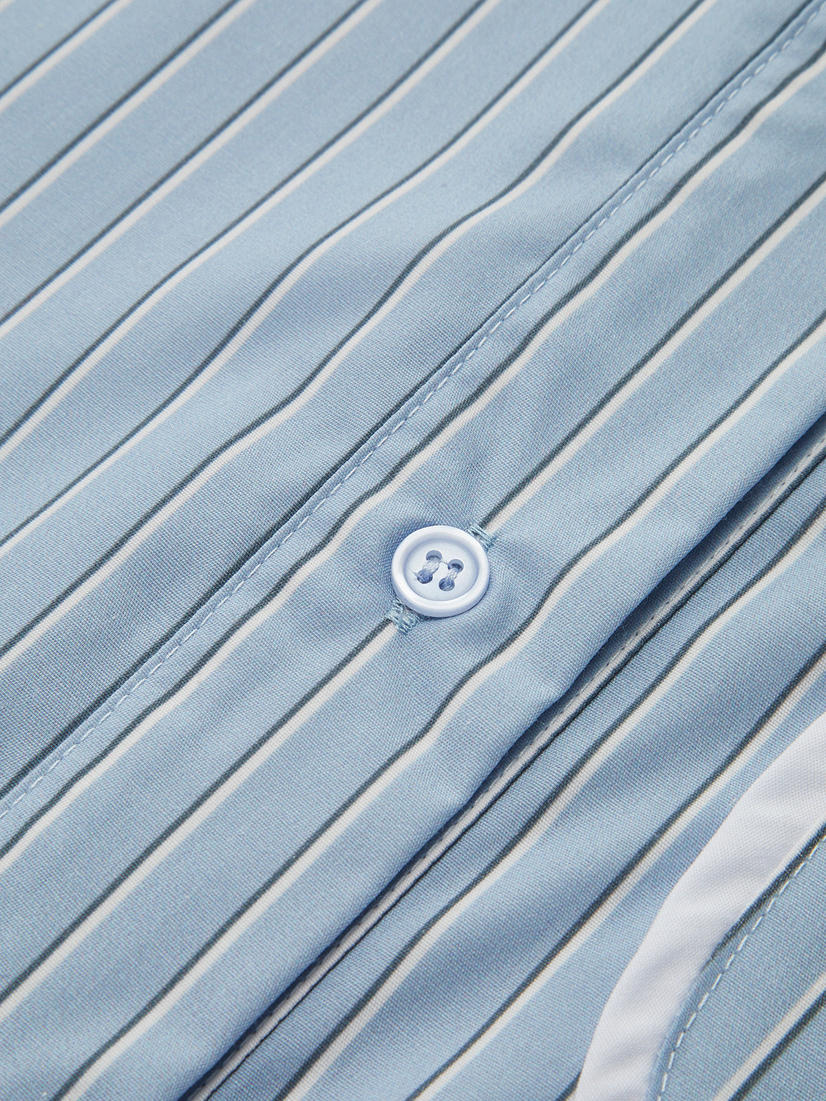 Kontrast Manşetli Çizgili Polo Gömlek