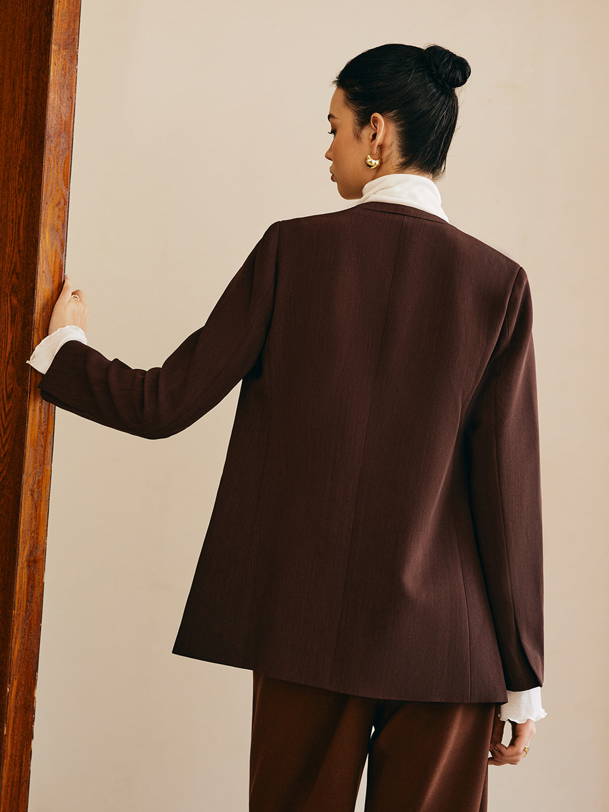 Kemersiz Utility V Yaka Blazer