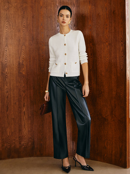 Regular Fit Metal Düğmeli Hırka