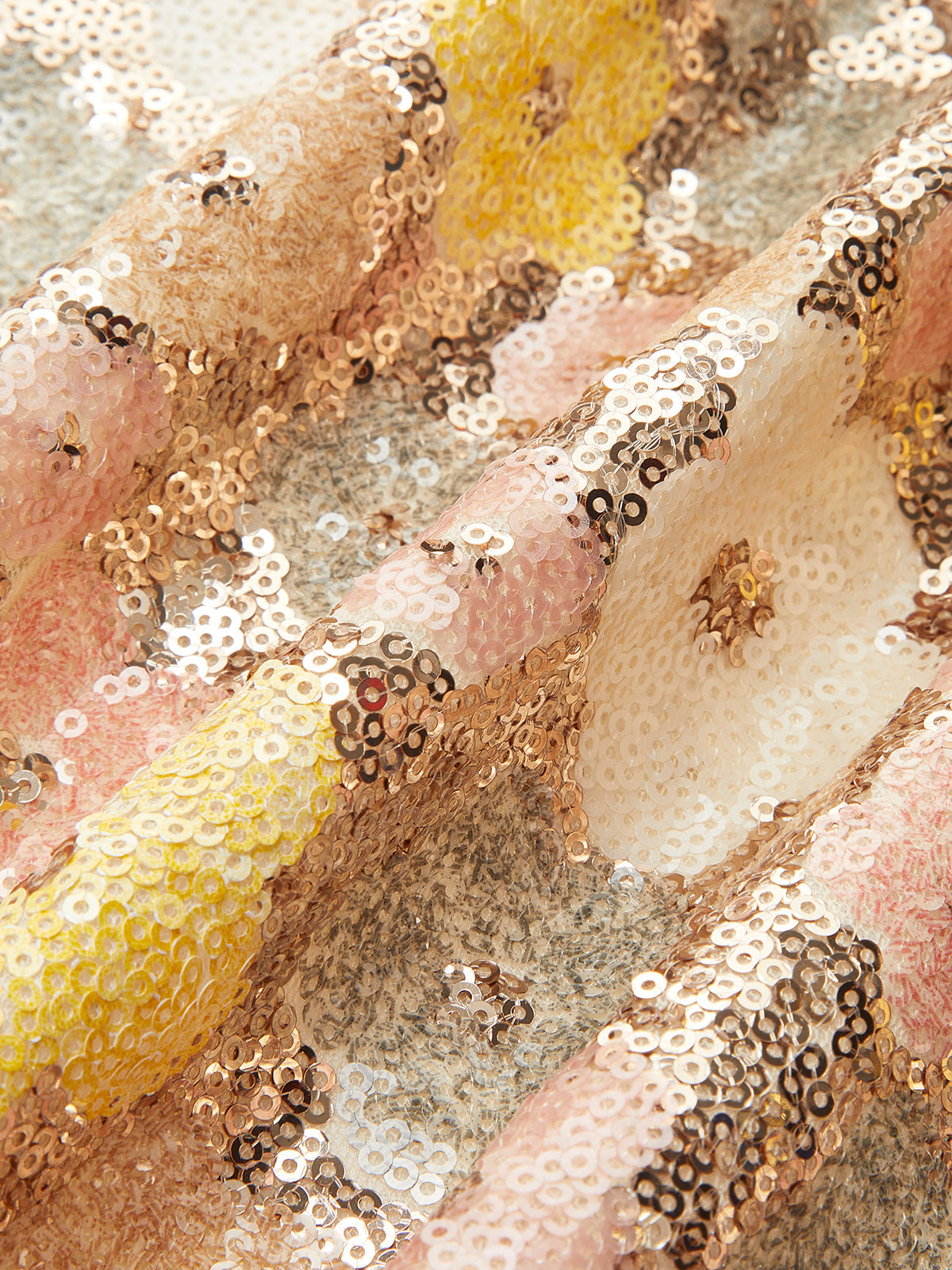 Çiçekli Payetli Fermuarlı Mini Etek