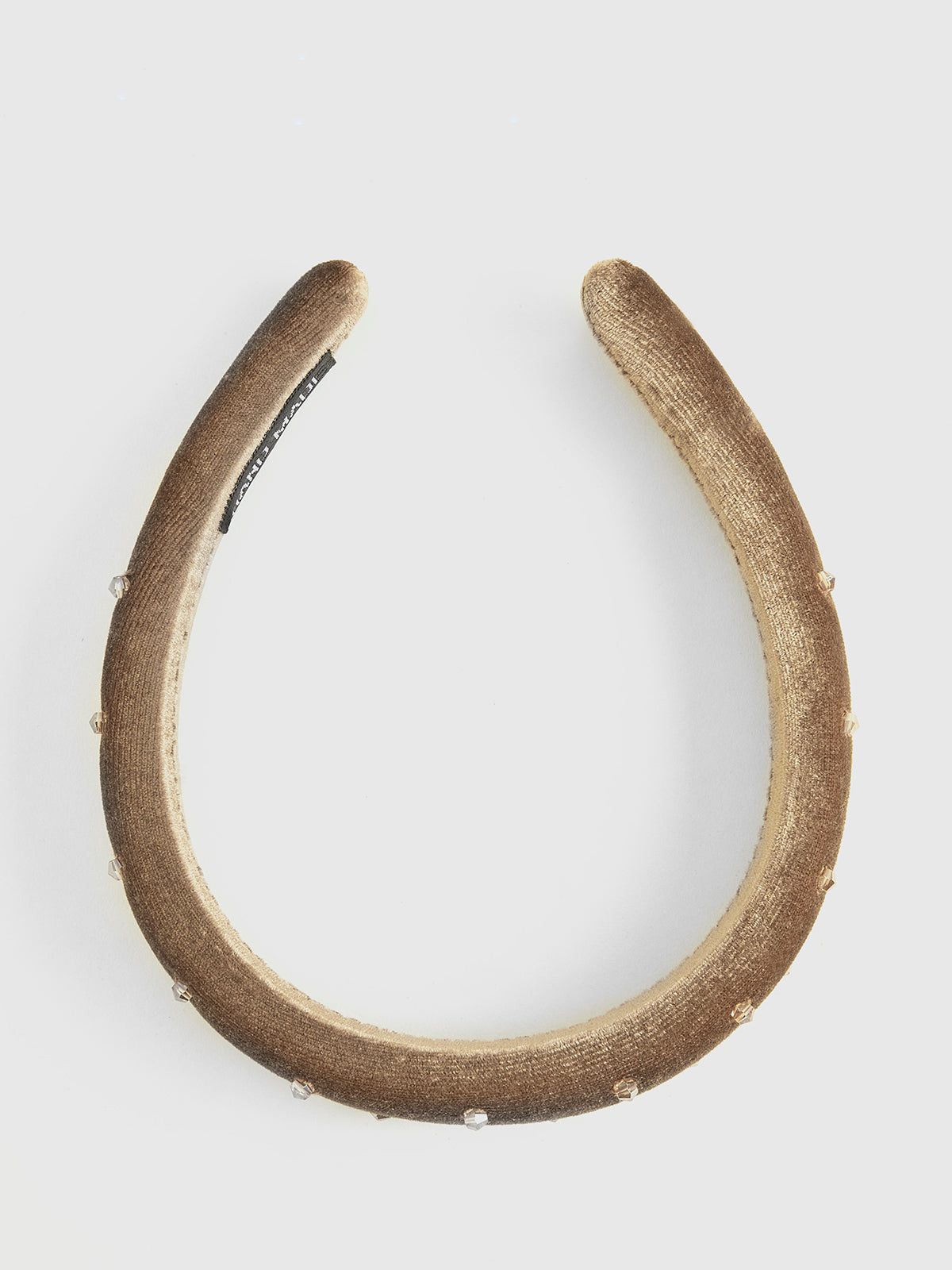 Retro Kadife Taşlı Kafa Bandı