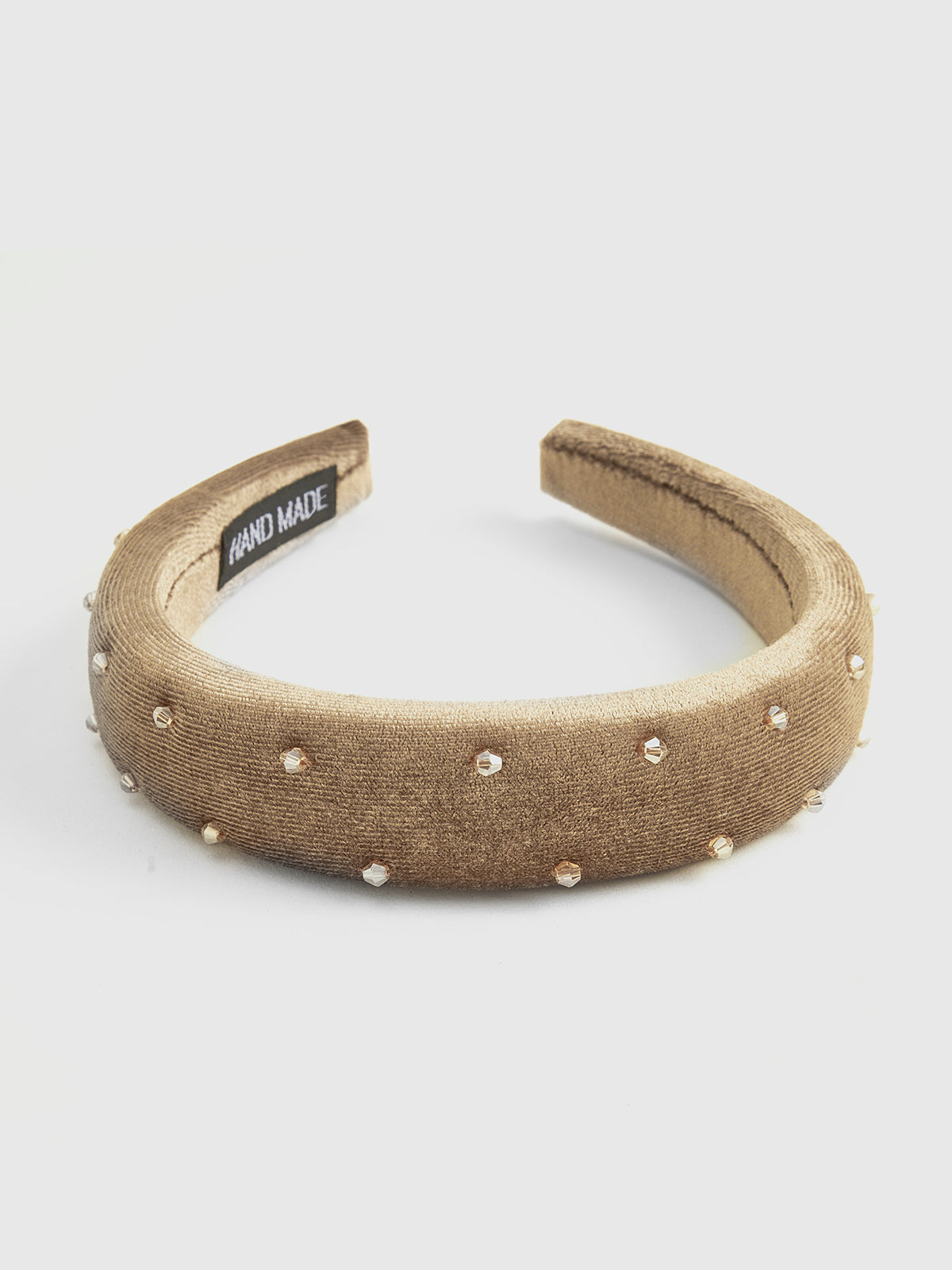 Retro Kadife Taşlı Kafa Bandı