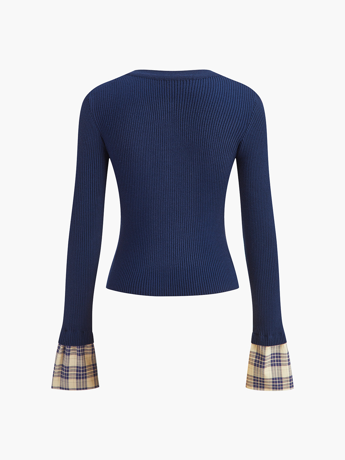 Renk Blok Düğme Paneli Hırka