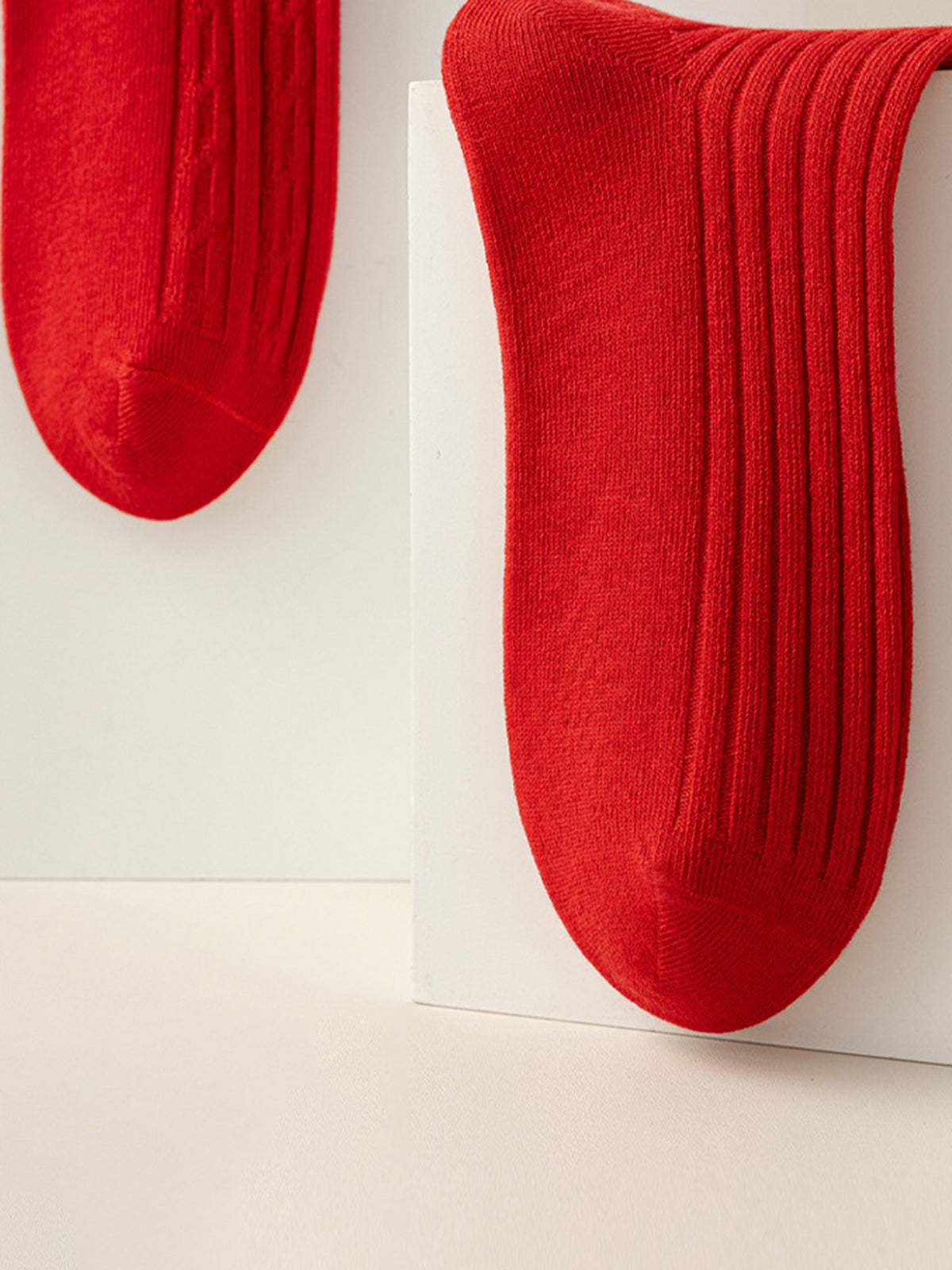 Pinstripe Orta-Diz Çorapları