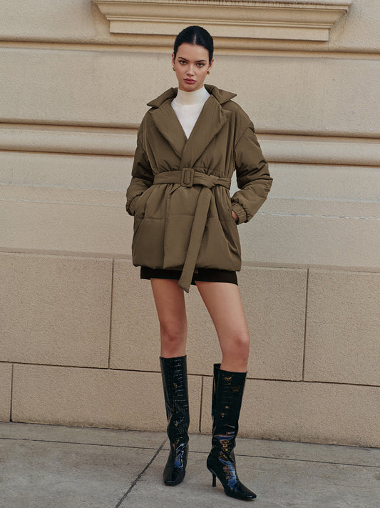 Kemer Yaka Rahat Kışlık Mont