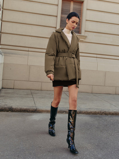 Kemer Yaka Rahat Kışlık Mont