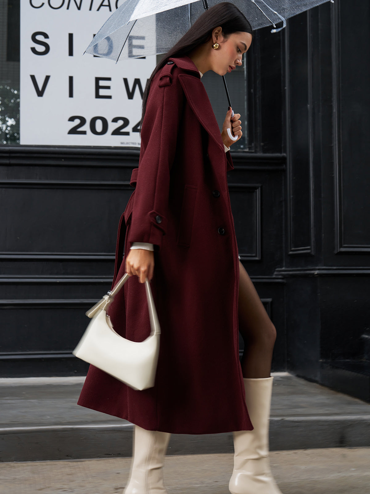 Normal Tweed Uzun Palto