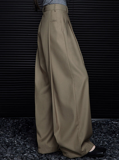 Kemersiz Plise Drape Pantolon