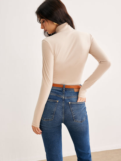 Çapraz Çapraz Yaka İnce Jersey Üst