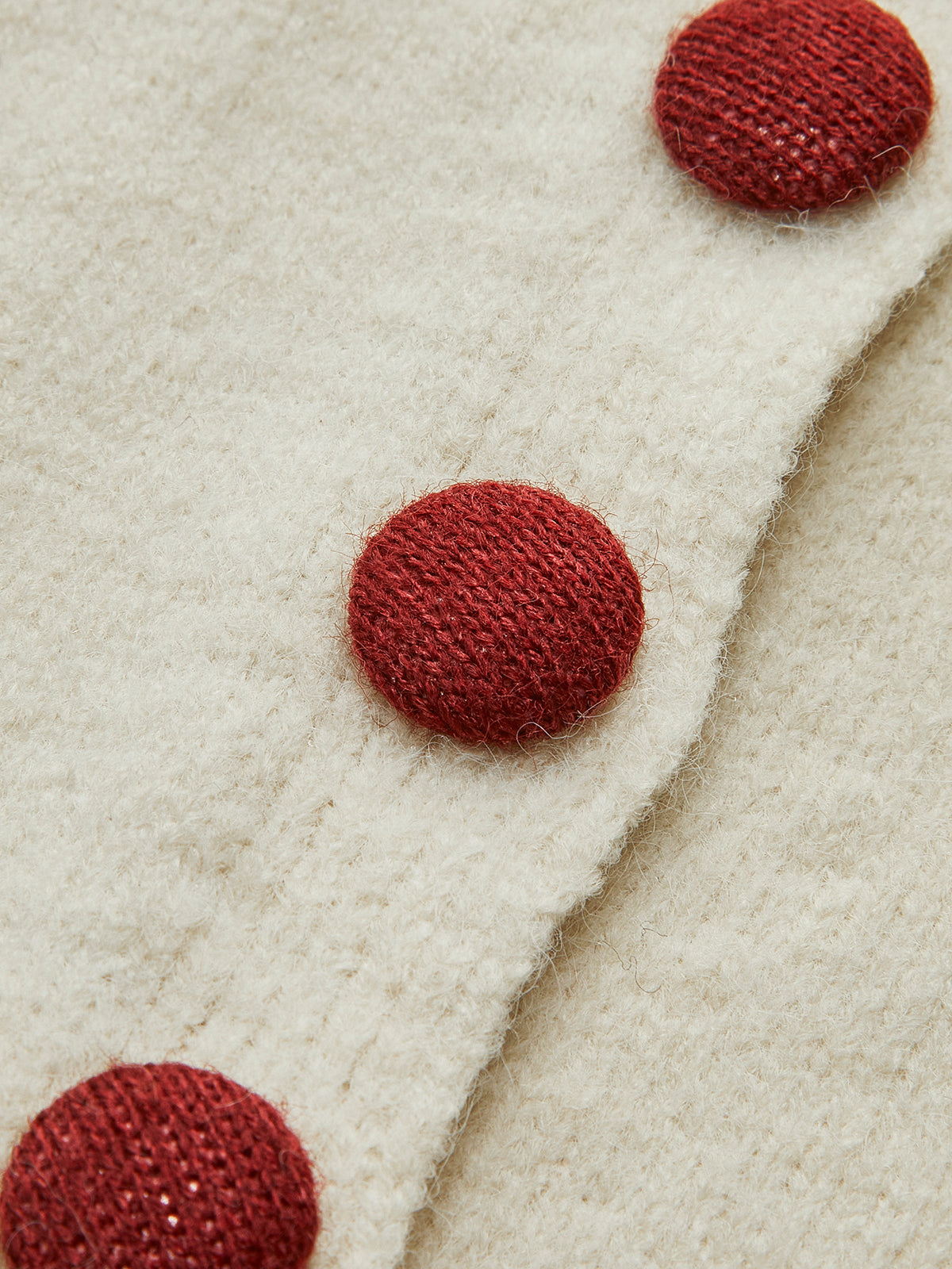 Turtleneck Kontrast Düğmeli Hırka