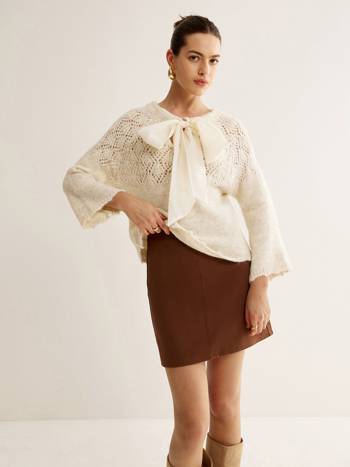 İki Yönlü Tığ İşi Fiyonklu Kazak