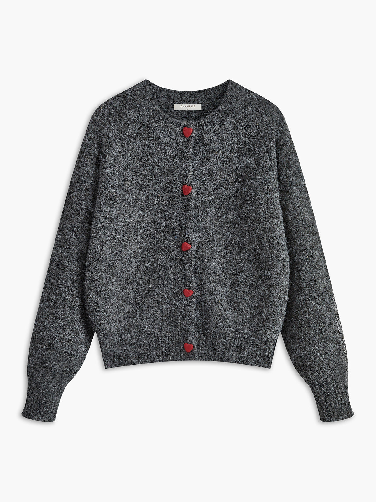 Şık Kalp Düğmeli Hırka