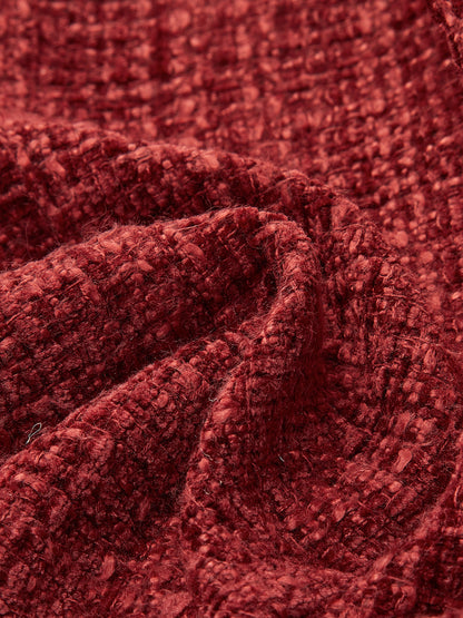 Düğmeli Yırtmaçlı Tweed Blazer