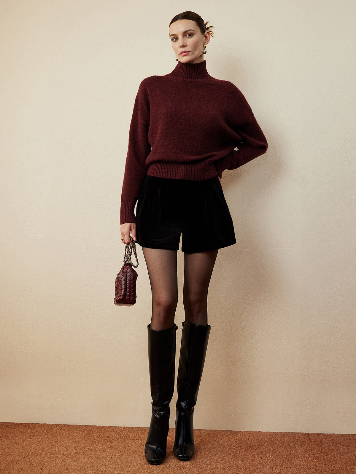 Şık Balıkçı Yakalı Sweatshirt