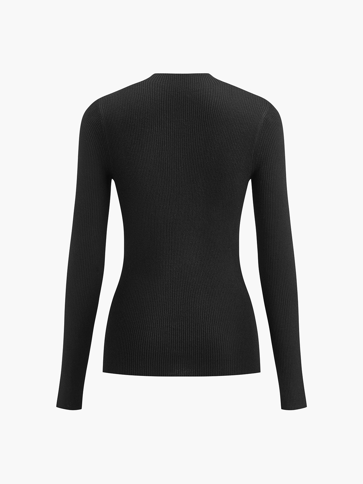 Düğmeli Dar Örgü Üst