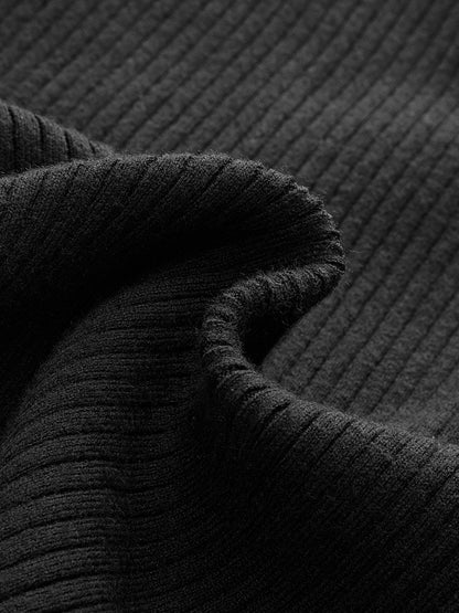 Kaburga Kontrast Manşetli Kazak