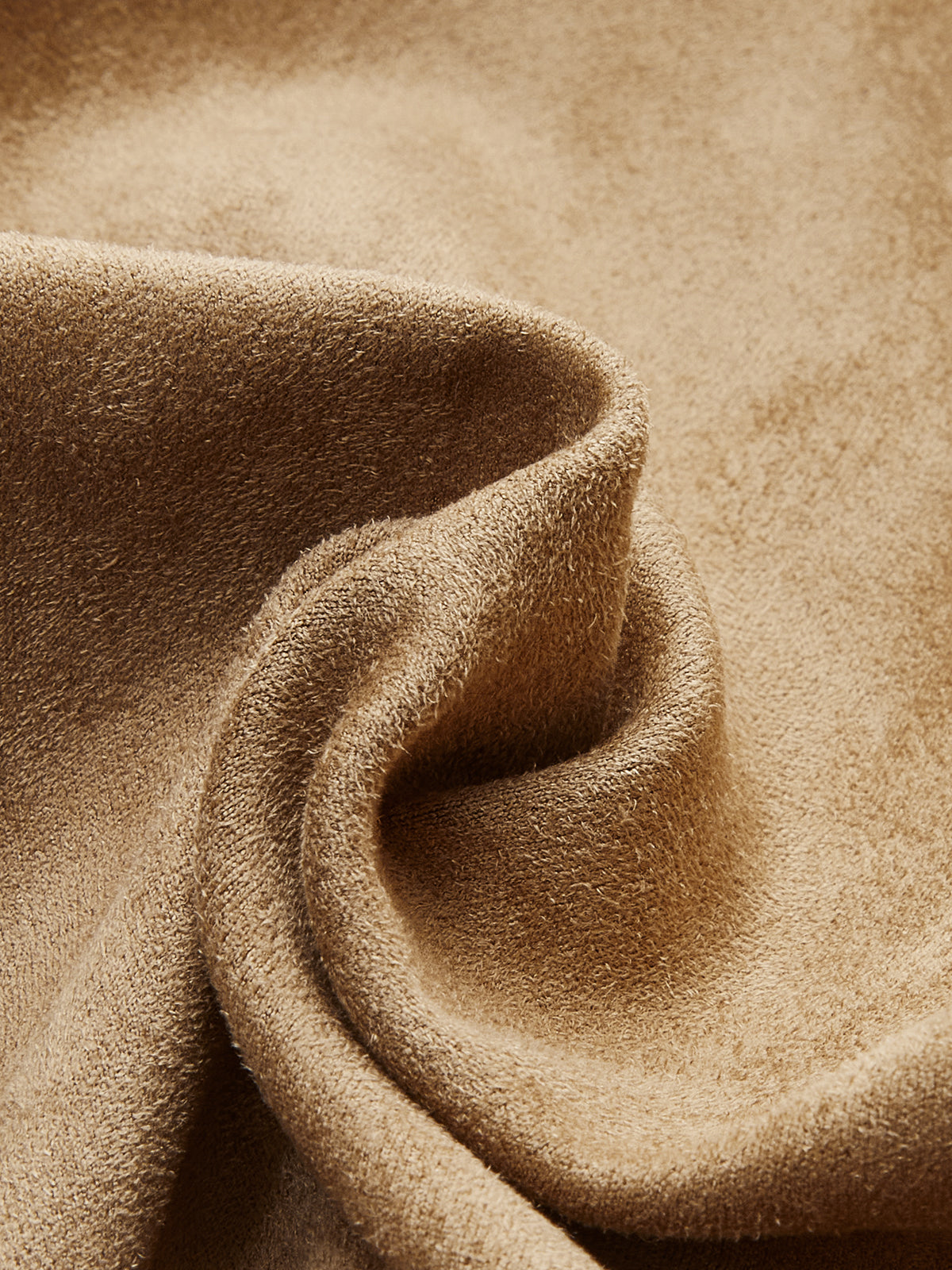 Süet Yumuşak Düğme Yaka Ceket