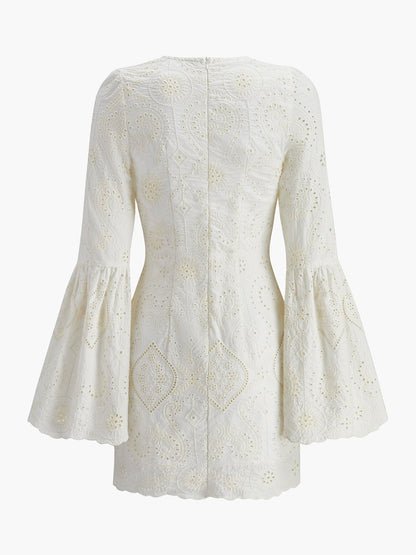 Yarı Şeffaf Bohem Bağcıklı Elbise