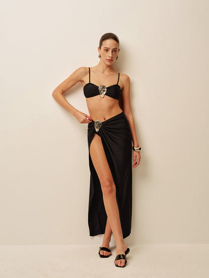 Metal Aksanlı Büküm Sarong Etek