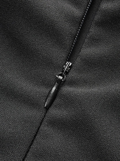 Choker Tasarım Pliseli Panel Elbise