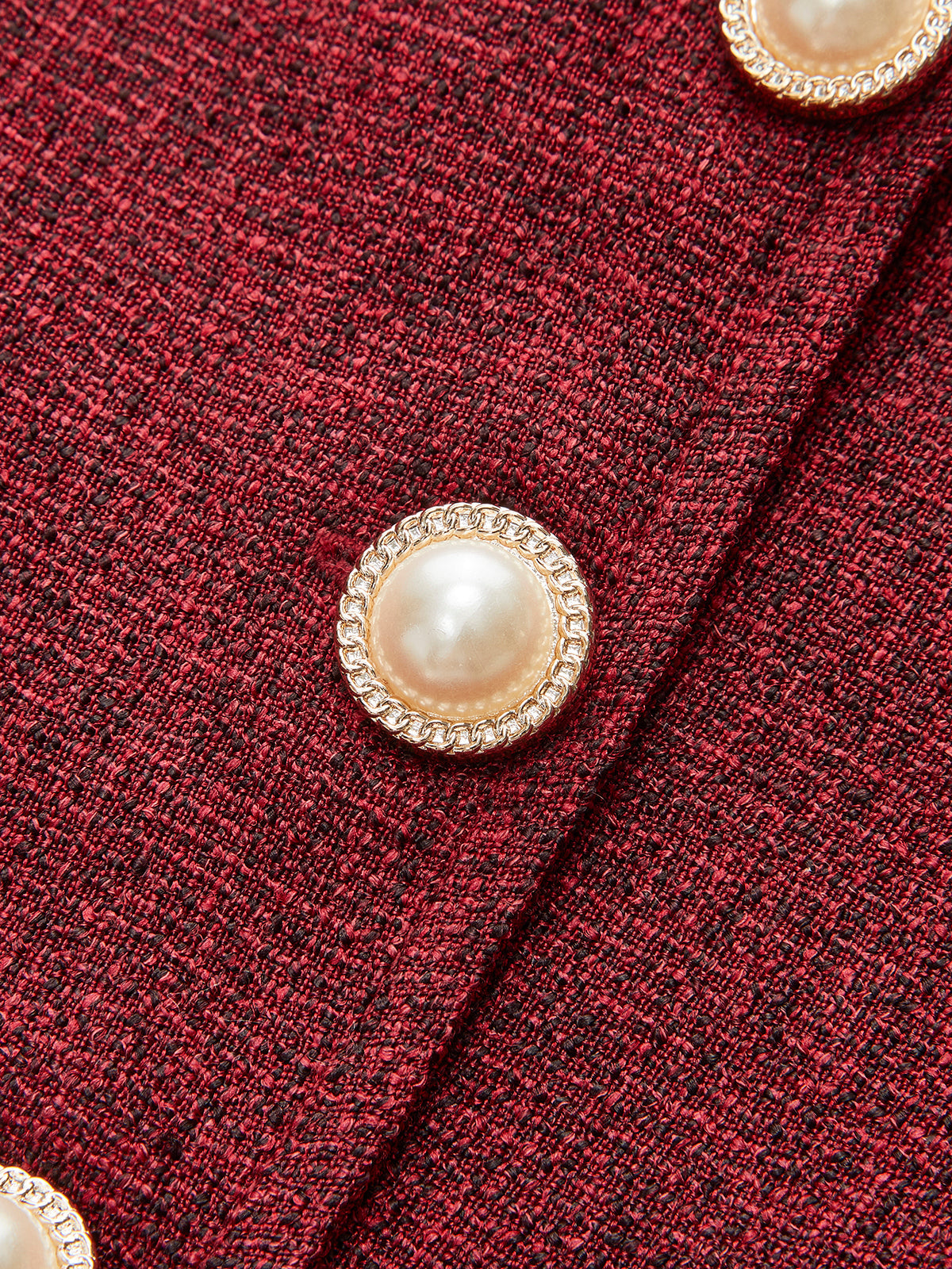 Halter Yaka İnci Düğmeli Üst