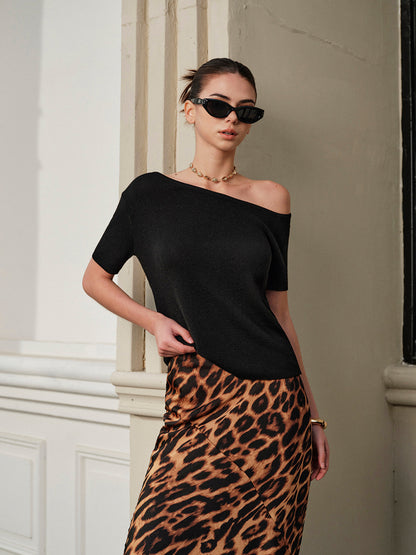 Omuz Açık Kısa Kollu Üst