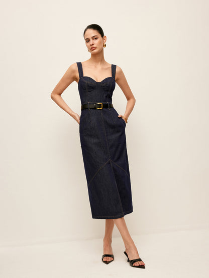 Sweetheart Kot Elbise Kemersiz