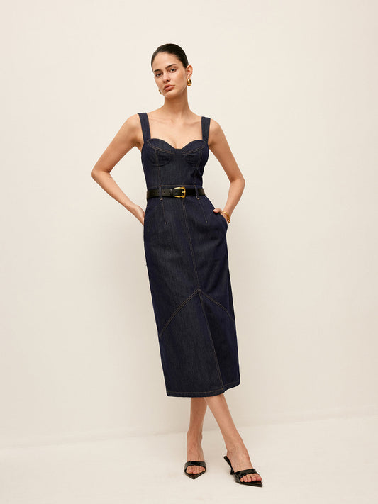 Sweetheart Kot Elbise Kemersiz