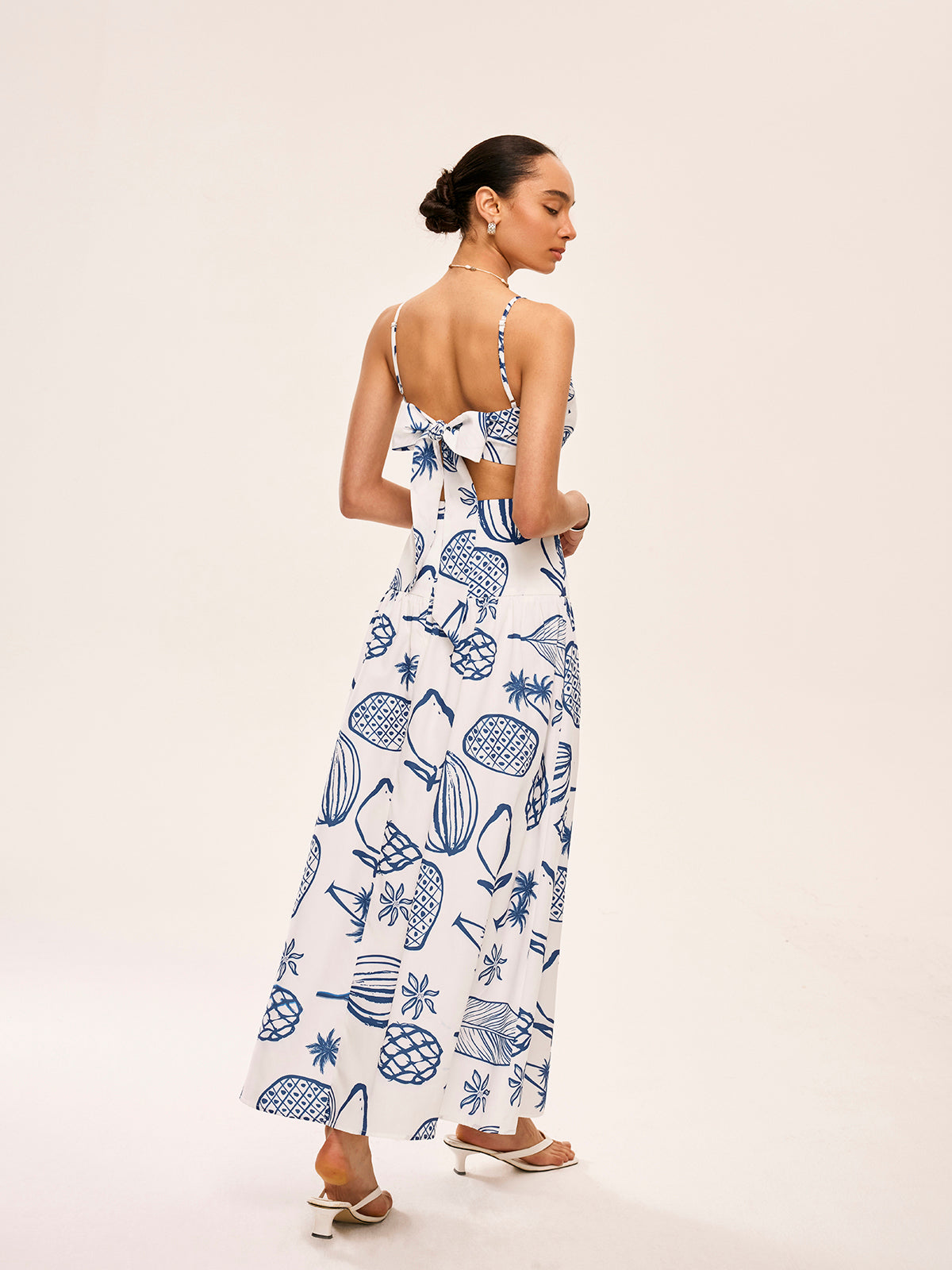 Etekli Baskılı Crop Top Takımı