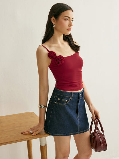 Çiçek Detaylı Atlet Üst