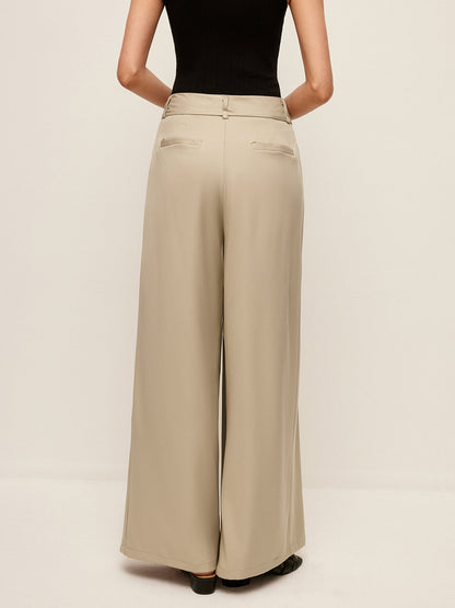 Yüksek Bel Cepli Kemerli Pantolon