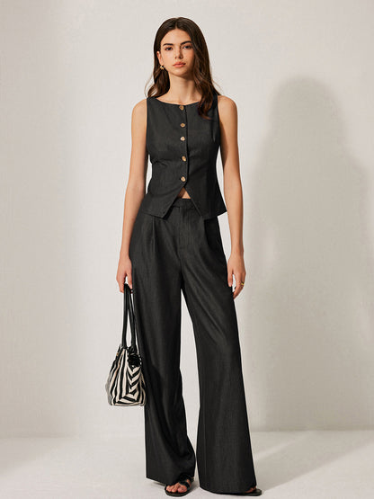 Orta Bel Cep Detaylı Pantolon