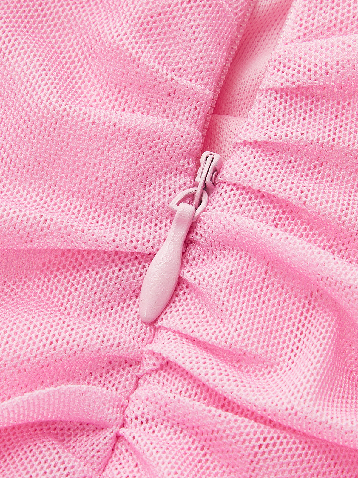 Renk Bloklu Degrade Straplez Kıvrımlı File Bölünmüş Elbise