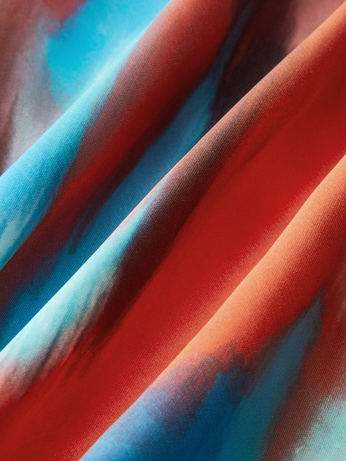 Çok Renkli Asimetrik Yaka Sırtı Açık Uzun Elbise