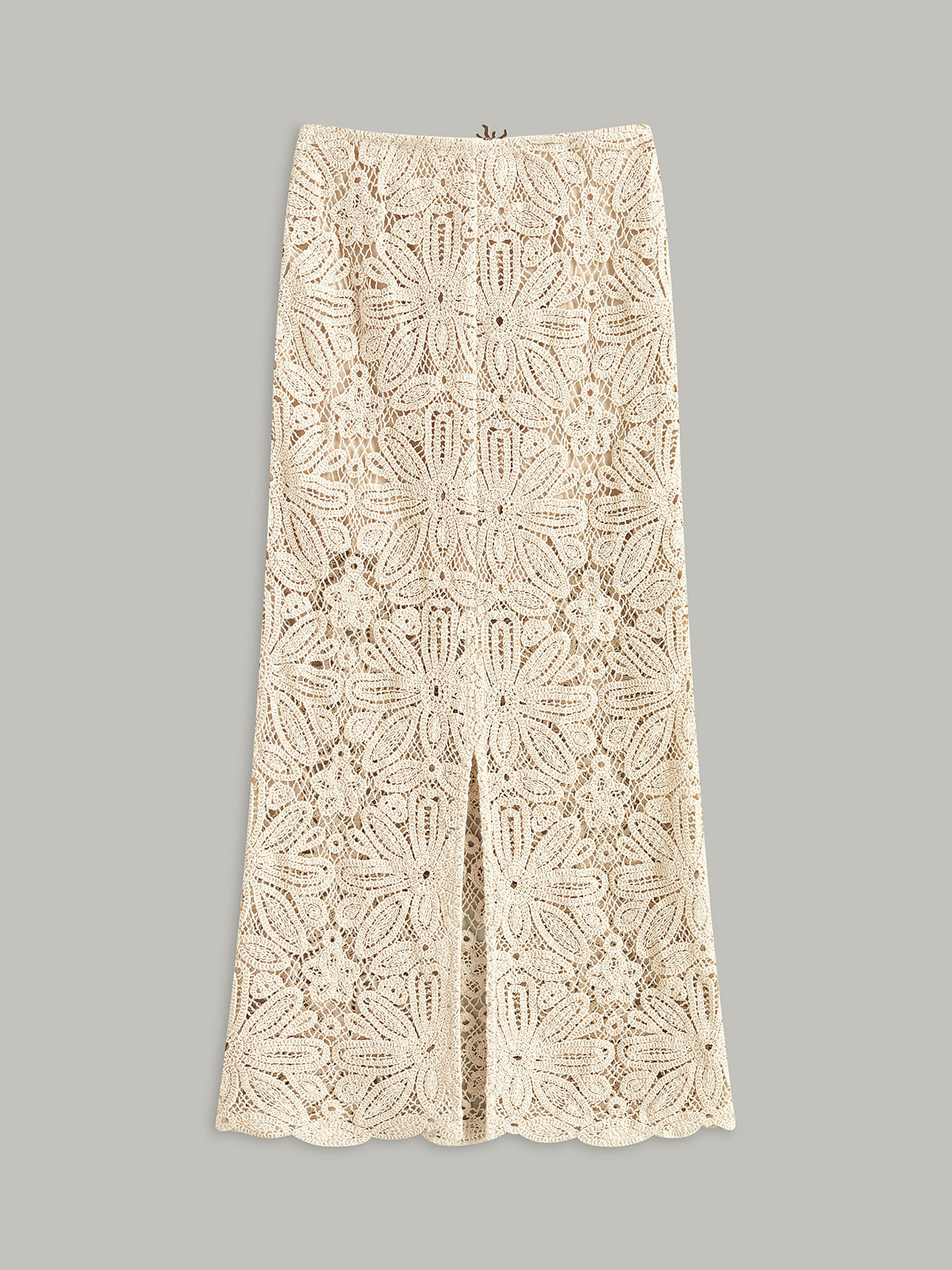 Pamuklu Tığ İşi Dantel Yarı Şeffaf Etek