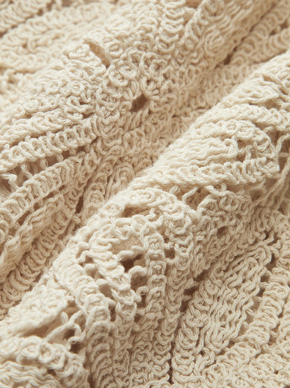 Pamuklu Tığ İşi Dantel Yarı Şeffaf Etek