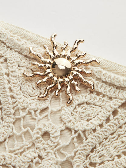 Pamuklu Tığ İşi Dantel Yarı Şeffaf Etek