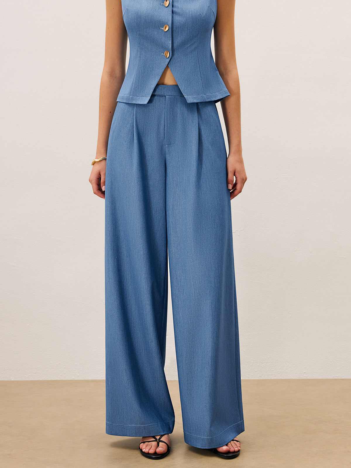 Orta Bel Cep Detaylı Pantolon