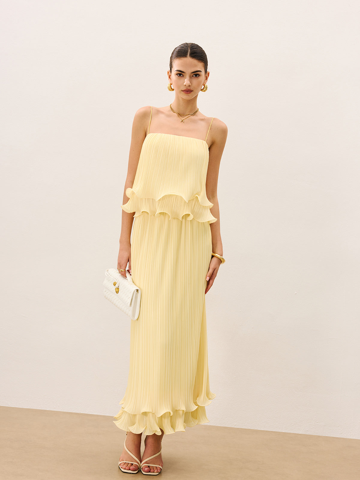 Katlı Pileli Volanlı Etek Takımı