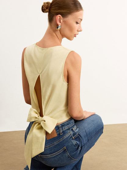 Bağlamalı Fiyonklu Tank Top