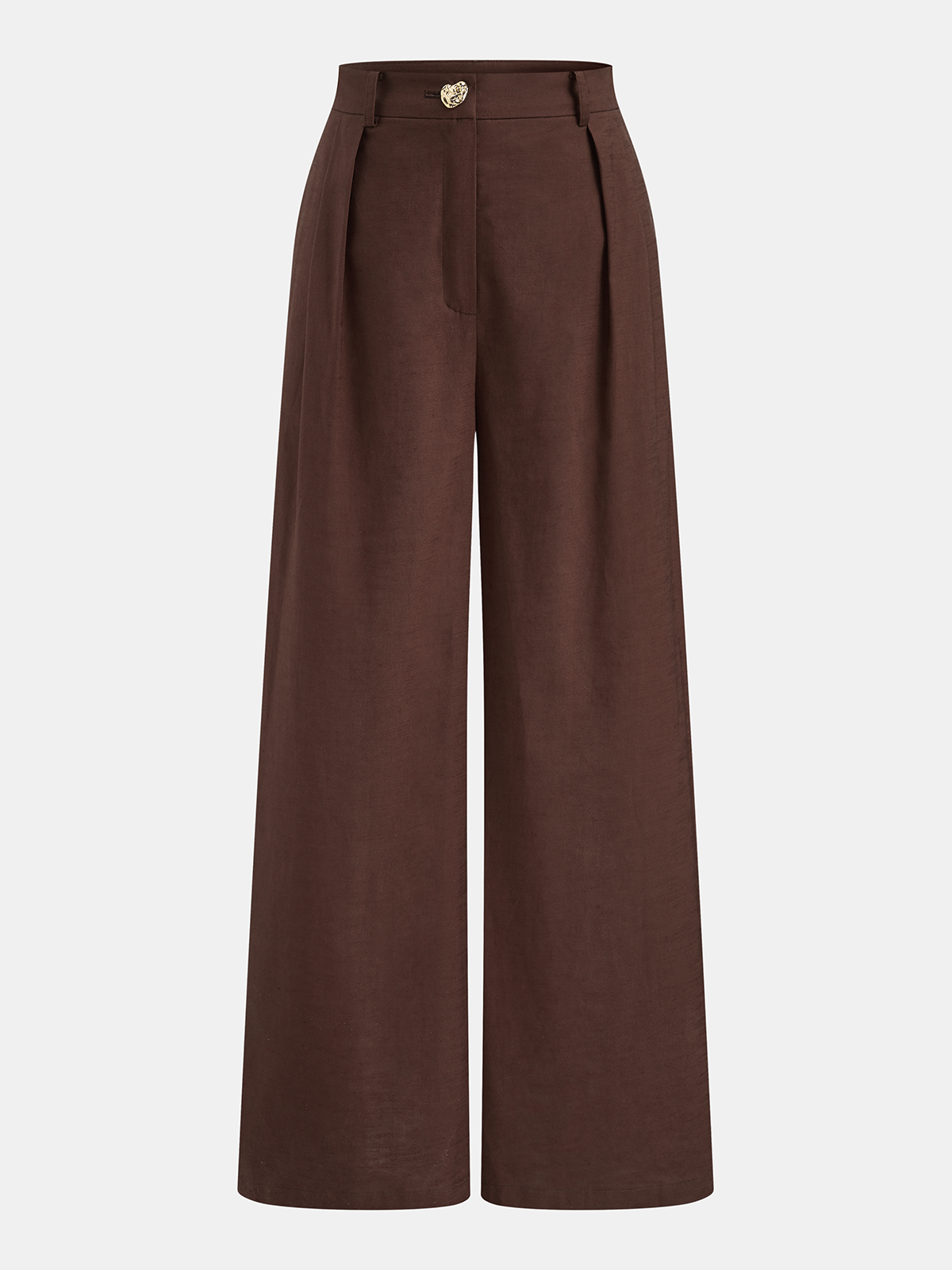 Conjunto de top halter abotonado y pantalón de algodón y lino - imagen 4