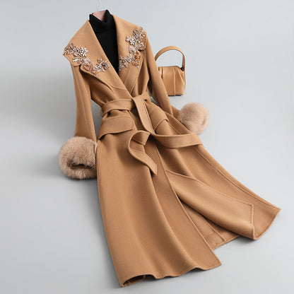 Manşetler Çiçek Uzun Kaban - Fildişi