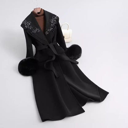 Manşetler Çiçek Uzun Kaban - Fildişi