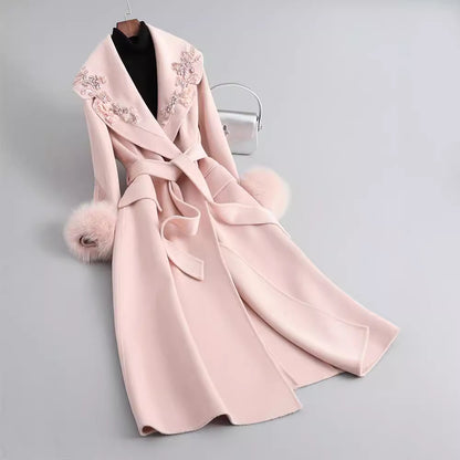 Manşetler Çiçek Uzun Kaban - Fildişi