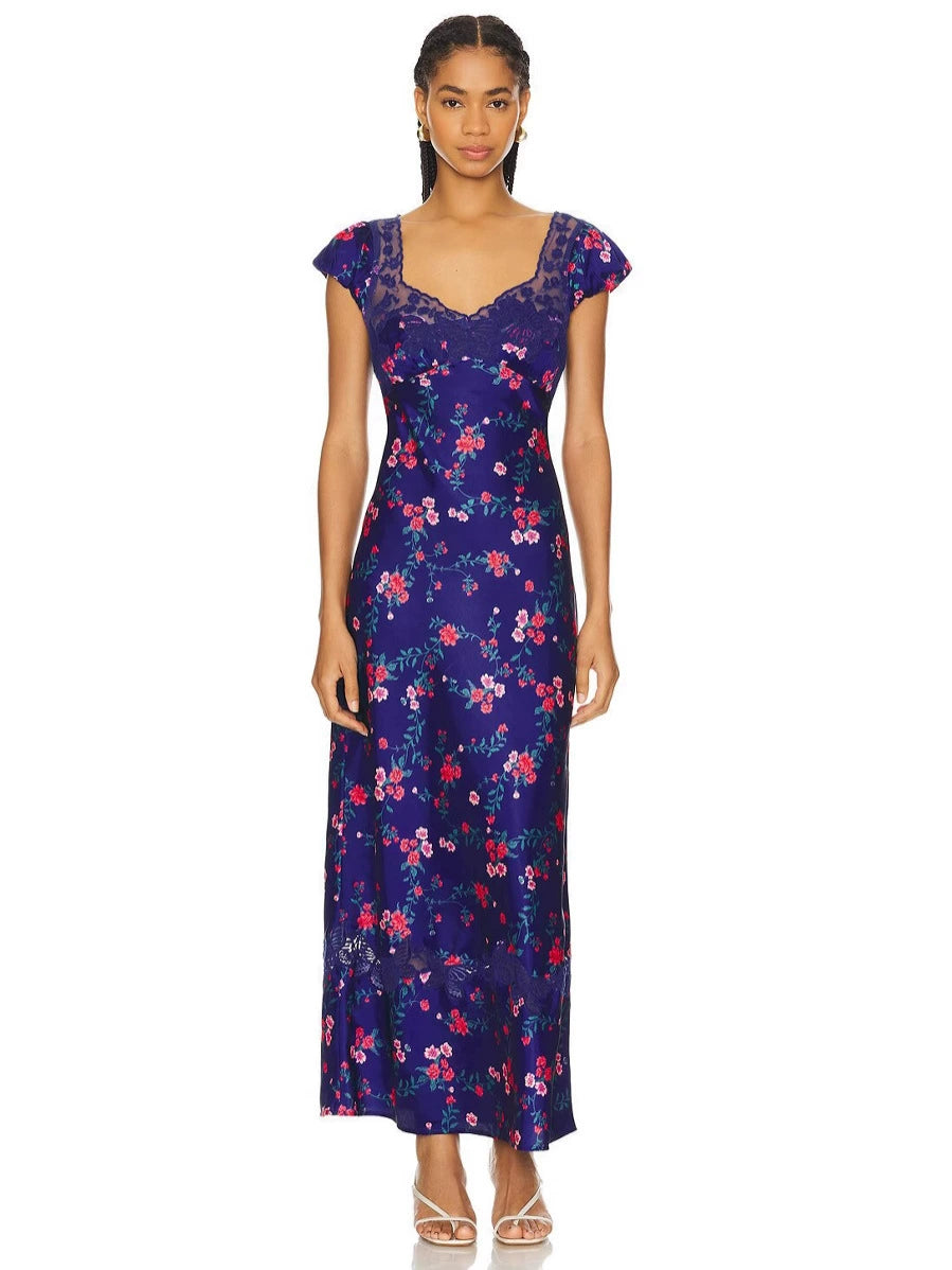 Vestido de primavera con estampado artístico