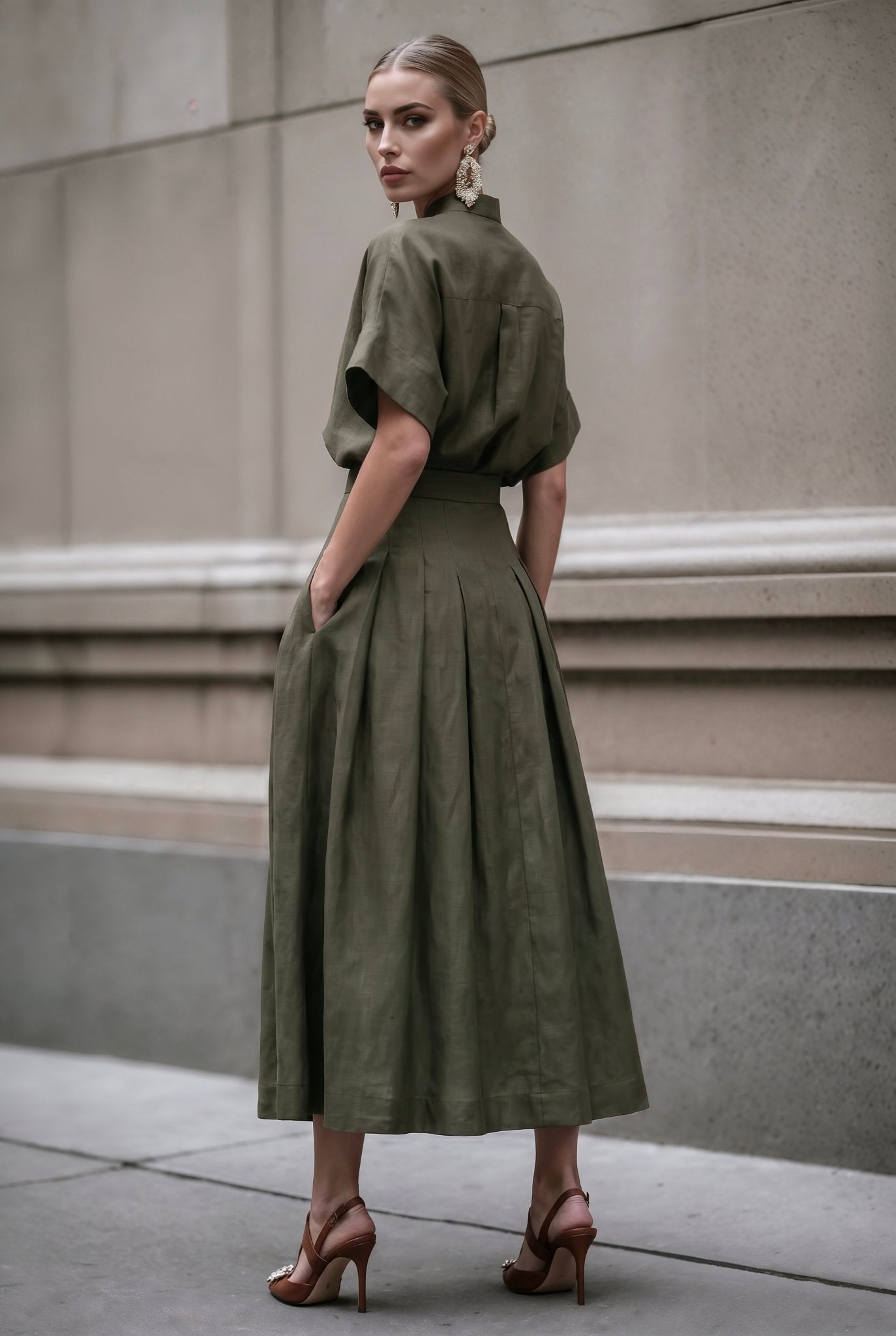 Conjunto Adele en verde militar